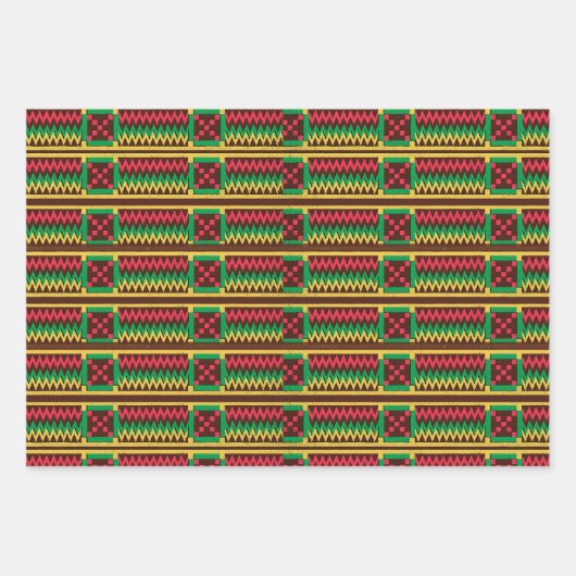 黒い歴史アフリカの民族色 ラッピングペーパーシート (正面)