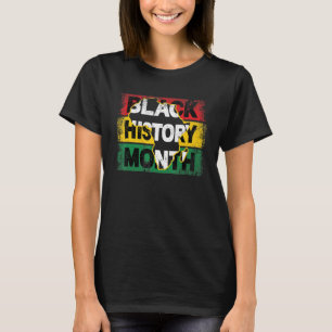 黒い歴史月のおもしろいヴィンテージアフリカの地図 Tシャツ