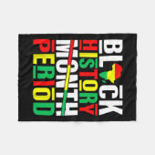 黒い歴史月の期間アフリカンアメリカン・ブラック フリースブランケット (正面(横))