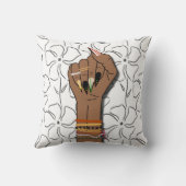 黒い歴史月の献上品：アフリカのディアスポラの手 クッション (裏面)