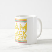 黒い歴史月アフリカ人女性Afro I Am St コーヒーマグカップ (正面右)