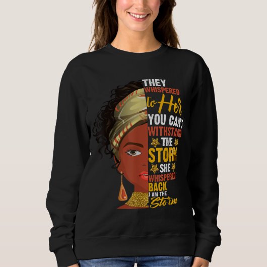 黒い歴史月アフリカ人女性Afro I Am St スウェットシャツ (正面)