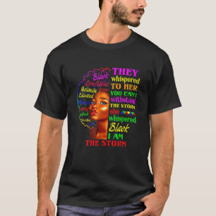 黒い歴史月アフリカ人女性Afro I Am St Tシャツ