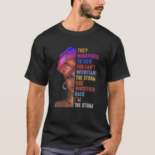 黒い歴史月アフリカ人女性Afro I Am St Tシャツ