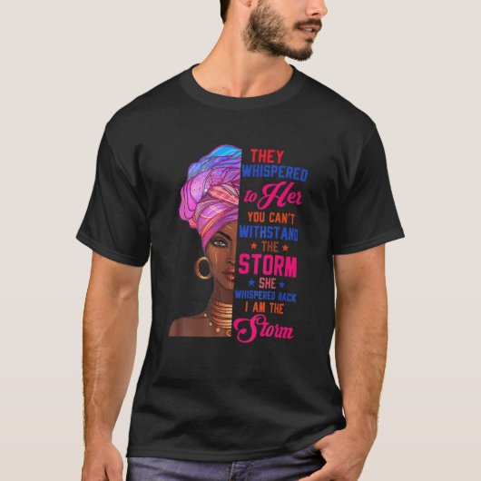 黒い歴史月アフリカ人女性Afro I Am St Tシャツ (正面)