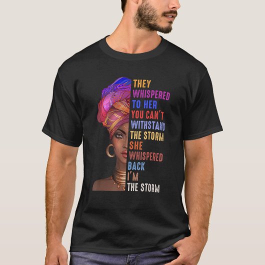 黒い歴史月アフリカ人女性Afro I Am St Tシャツ (正面)