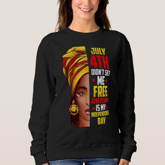 黒い歴史月アフリカ人女性Afro I Am The S スウェットシャツ (正面)