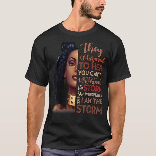 黒い歴史月アフリカ人女性Afro I Am The S Tシャツ (正面)