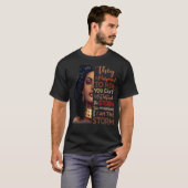 黒い歴史月アフリカ人女性Afro I Am The S Tシャツ (正面フル)