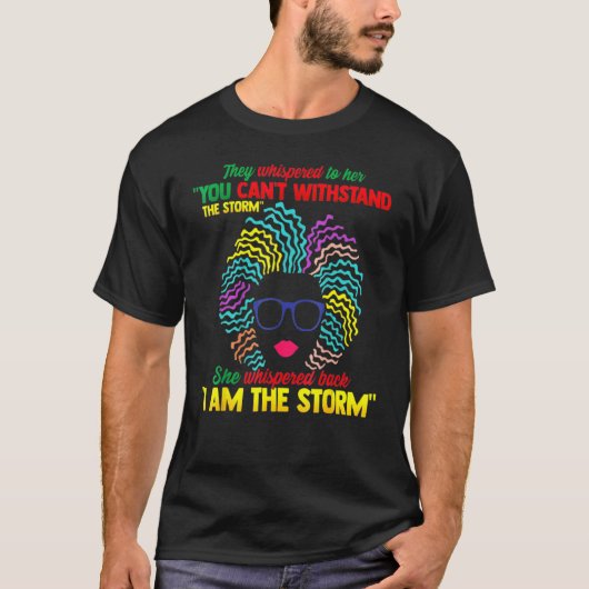 黒い歴史月アフリカ人女性Afro I Am The S Tシャツ (正面)
