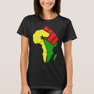 黒い歴史月アフリカ国旗の色Fisに抵抗 Tシャツ