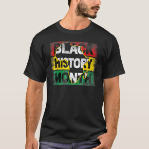 黒い歴史月ヴィンテージアフリカ地図1 Tシャツ