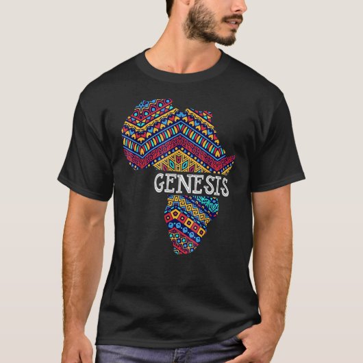 黒い歴史月創世記アフリカ系アメリカ人ギフト Tシャツ (正面)