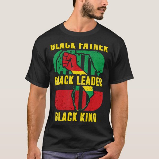 黒い歴史月男黒い父のリーダー王A Tシャツ (正面)