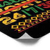 黒い歴史月247365男性女性キッズ黒いhi ポスター (角)