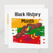 黒い歴史祝の月々の台頭 招待状 (正面/裏面)