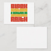 黒い歴史：揺るぎない信仰の贈り物の伝統 ノートカード (正面/裏面)