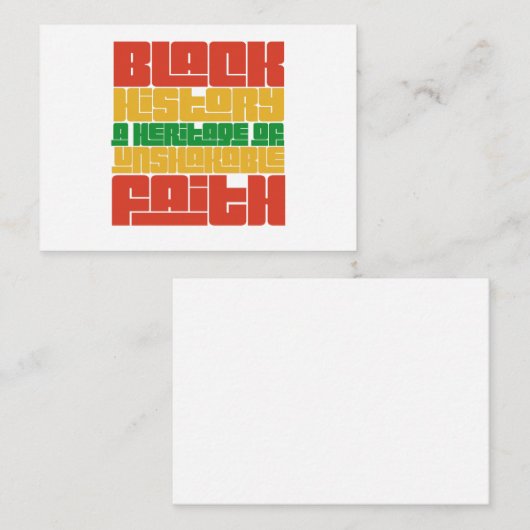黒い歴史:揺るぎない信仰の贈り物の伝統 ノートカード (正面/裏面)