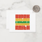 黒い歴史：揺るぎない信仰の贈り物の伝統 ノートカード (正面/裏面インサイチュ)