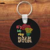 黒い歴史Dnaアフリカ指紋チータジュネット キーホルダー (正面)