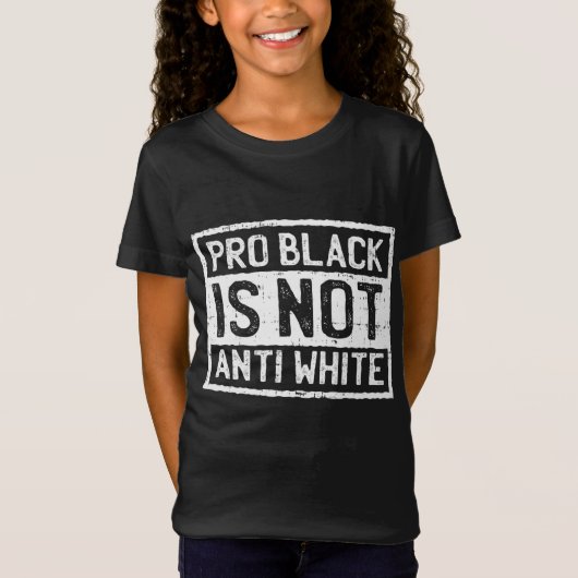 黒い歴史Month Proはアンチ白の抗議 Tシャツ (正面)