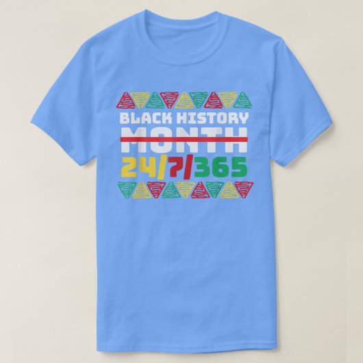 黒い歴史not month 247365黒いプライドジュネティー tシャツ (デザイン正面)