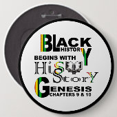 黒い歴史Pinの背部ボタン6" 缶バッジ (正面&裏面)