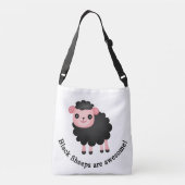 黒い毛が素晴らし出る クロスボディバッグ (裏面)