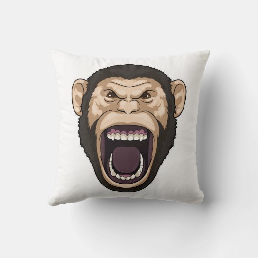 黒い毛のサル クッション (裏面)