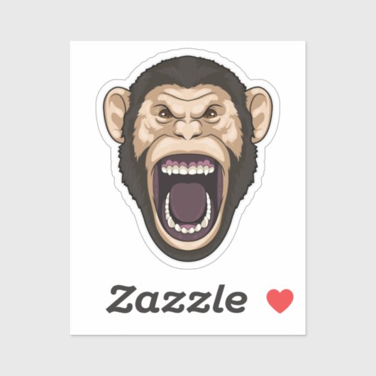 黒い毛のサル シール (シート)