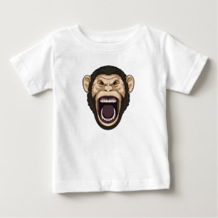 黒い毛のサル ベビーTシャツ