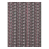 黒い民族象パターン テーブルクロス (正面)