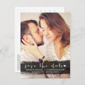 黒い水の色のスプラッシュ日付はがきを保存 案内ポストカード (正面/裏面)