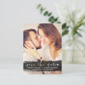 黒い水の色のスプラッシュ日付はがきを保存 案内ポストカード (スタンド正面)