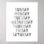 黒い水の色の日の週のポス学ター ポスター (正面)