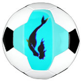 黒い水中の人魚 サッカーボール (回転)