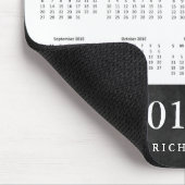 黒い水彩画および金ゴールド2018のカレンダー|の写真 マウスパッド (コーナー)