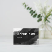 黒い水彩画 名刺 (スタンド正面)