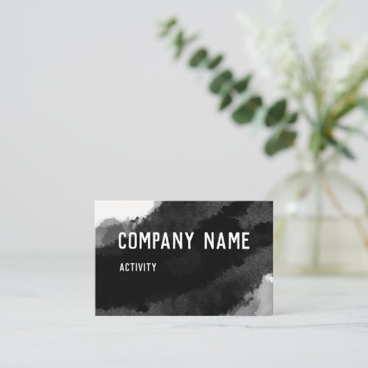 黒い水彩画 名刺 (スタンド正面)