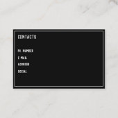 黒い水彩画 名刺 (裏面)