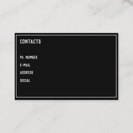 黒い水彩画 名刺 (裏面)