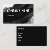 黒い水彩画 名刺 (正面/裏面)