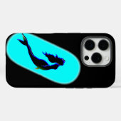 黒い水泳人魚 Case-Mate iPhoneケース (裏面 (横))
