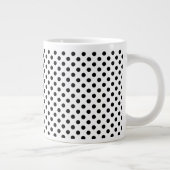 黒い水玉の巨大マグカップ ジャンボコーヒーマグカップ (右)