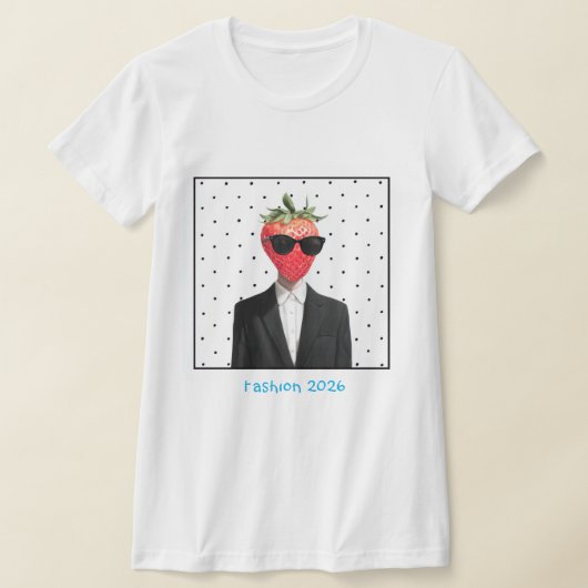 黒い水玉模様が特徴的な白の女性用Tシャツ Tシャツ (レイダウン)