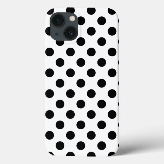 黒い水玉模様が白いCase-Mate iPhoneケース Case-Mate iPhoneケース (裏面)