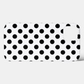 黒い水玉模様が白いCase-Mate iPhoneケース Case-Mate iPhoneケース (裏面 (横))