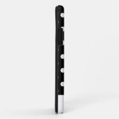 黒い水玉模様のカスタムのモノグラム Case-Mate iPhoneケース (裏面/右)