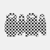 黒い水玉模様のホワイトギフトボックス フェイバーボックス (折り畳みなし)