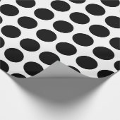黒い水玉模様の包装紙 ラッピングペーパー (角)